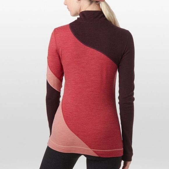 Smartwool Womens Merino 250 Baselayer Top Colorblock 1/4-Zip Size M Gorpcore - Picture 2 of 11